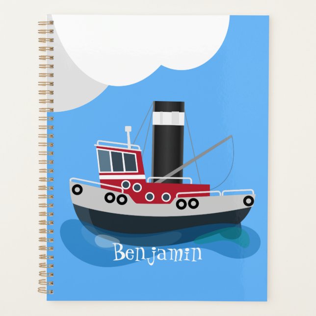 Illustration d'un bateau à chalutier mignon (Devant)