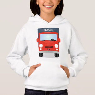 Illustration d'un camion kawaii rouge mou