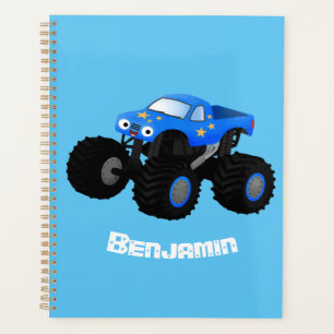Illustration d'un camion monstre bleu mou