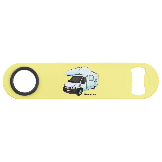 Illustration d'un campervan heureux (Devant (Horizontal))