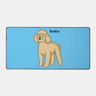 Illustration d'un caniche brun joyeux
