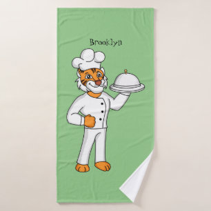 Illustration d'un chef tigre drôle et mignon