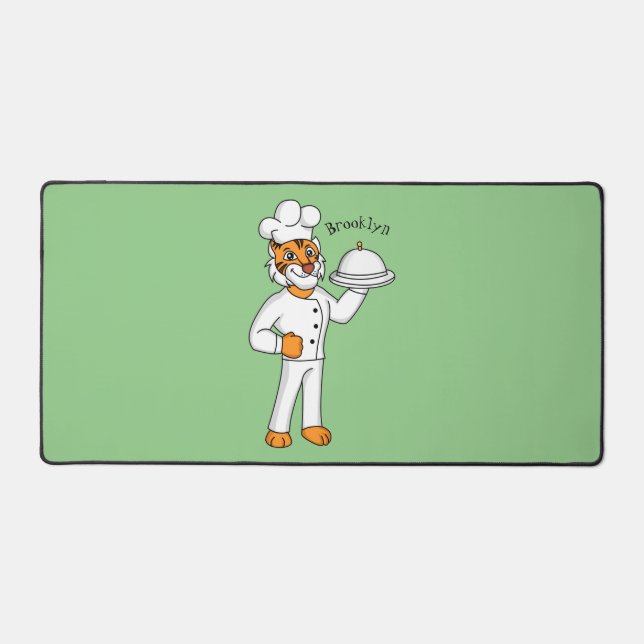 Illustration d'un chef tigre drôle et mignon (Recto)