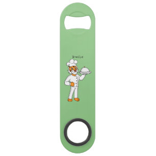 Illustration d'un chef tigre drôle et mignon