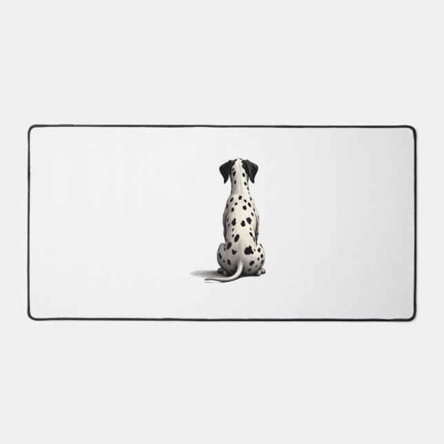 Illustration d'un chien dalmatien vintage vu de de (Recto)