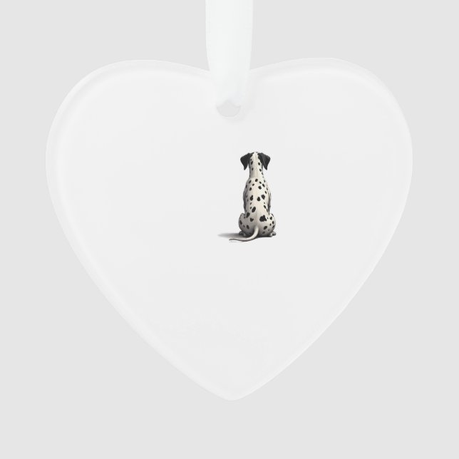 Illustration d'un chien dalmatien vintage vu de de (devant)