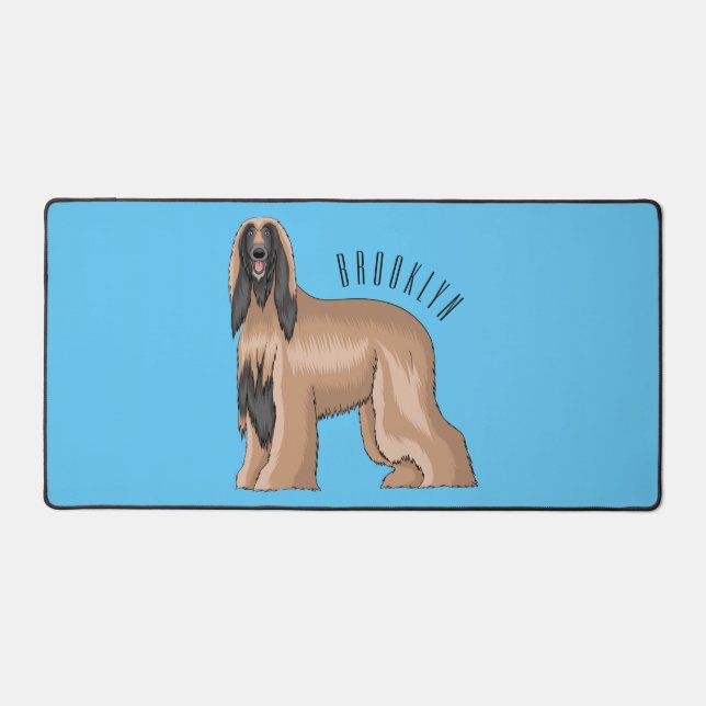 Illustration d'un chien hound afghan (Recto)