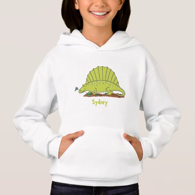 Illustration d'un dimétrodon vert mignon (Devant)