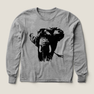 Illustration d'un éléphant blanc noir