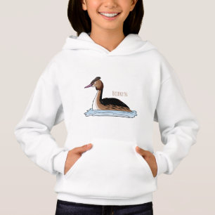 Illustration d'un grand oiseau de grèbe huppé