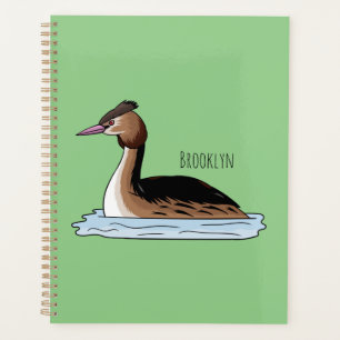 Illustration d'un grand oiseau de grèbe huppé