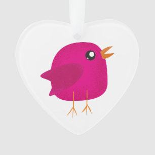 Illustration d'un joli oiseau rose