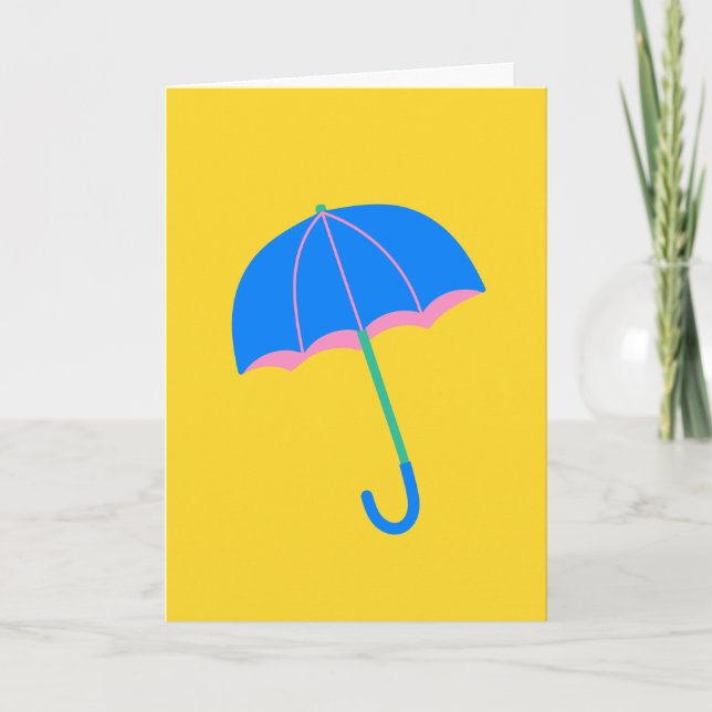 Illustration d'un parapluie minimaliste mignon en  (Devant)