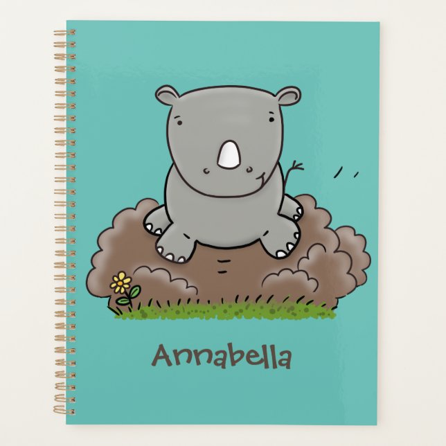 Illustration d'un petit rhinocéros (Devant)