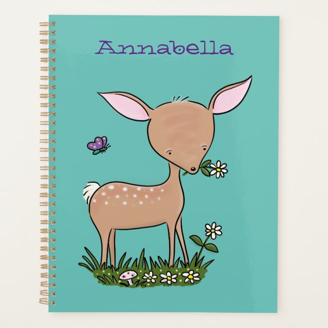 Illustration d'une jolie dessin de cerf de bébé he (Devant)