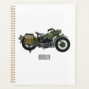 Illustration d'une moto de croiseur militaire