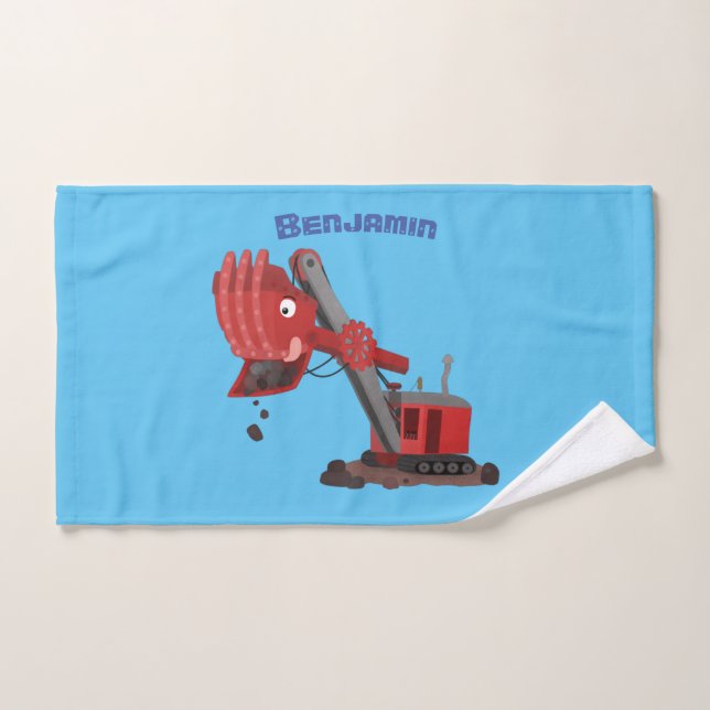 Illustration d'une pelle à vapeur rouge mou (Serviette à main)