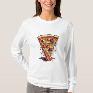 Illustration d'une tranche de pizza, t-shirt