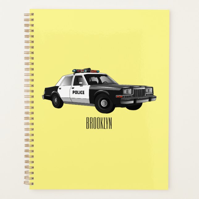 Illustration d'une voiture de police (Devant)
