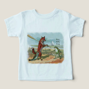 Illustration fantaisiste de renard et de grenouill