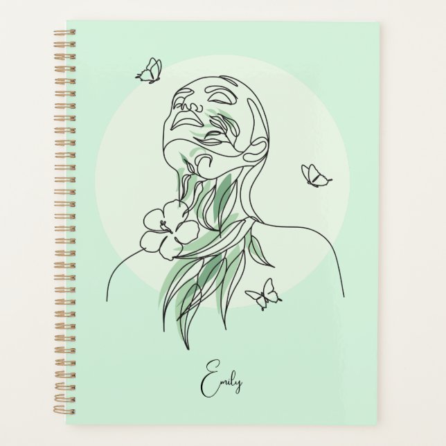 Illustration féminine Abstraite Simple Line Art (Devant)