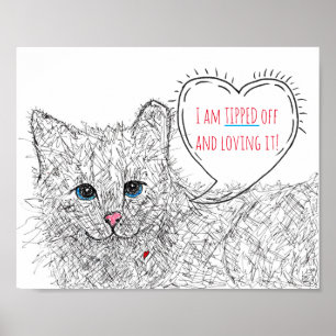 Illustration feral Cat avec Poster Tipped Ear
