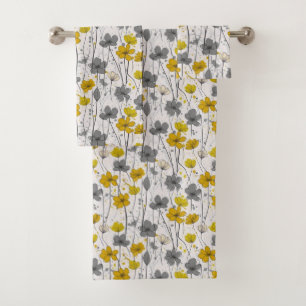 Illustration florale, fleurs sauvages abstraits, m