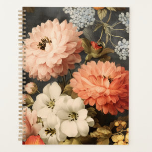 Illustration florale vintage avec fleurs mélangées