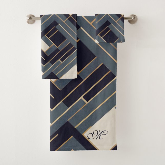 Illustration géométrique en or (En situation)