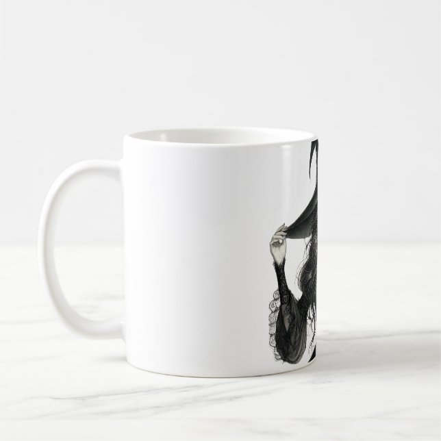 Illustration gothique sorcière Mug (Gauche)