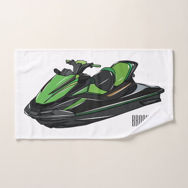 Illustration Jet ski (Serviette à main)