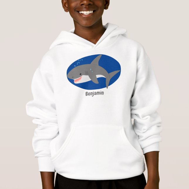 Illustration joyeuse du grand requin blanc (Devant)