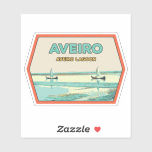 Illustration lagune Aveiro Portugal Sticker