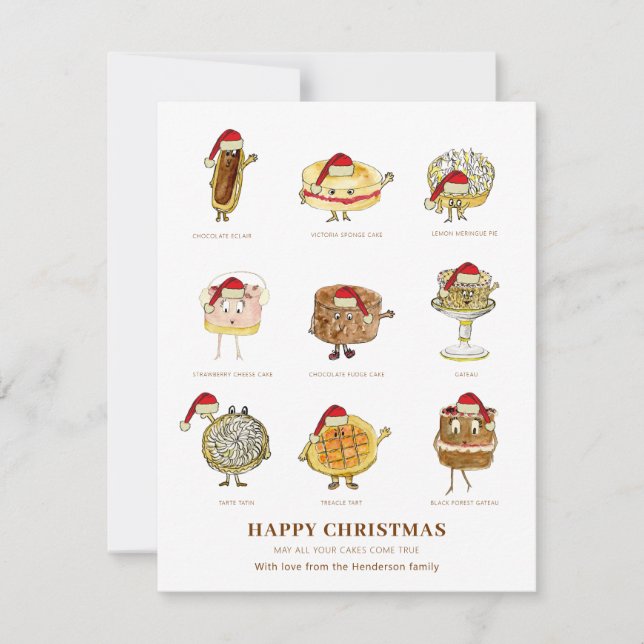 Illustration mignonne de Noël de cuisson de gâteau (Devant)