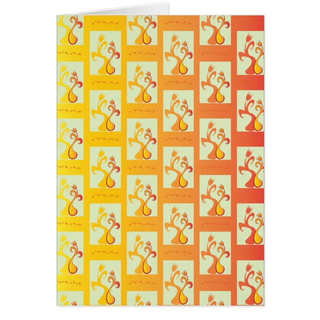 Illustration moderne Sunny jaune Tulip Couple (Devant)