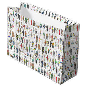 Illustration New York City Personnes de NYC sac ca
