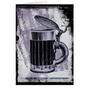 Illustration Old Beer Stein sur Grunge Arrière - p