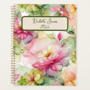 Illustration Pastel Flower Alcohol Ink Personnalis