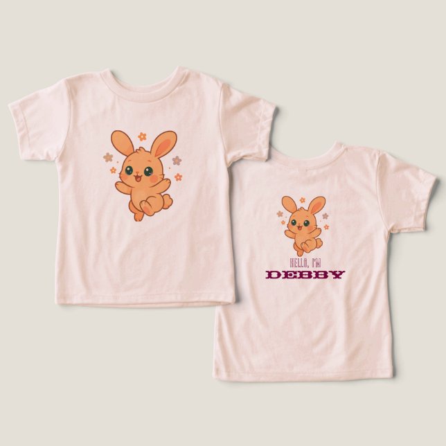 Illustration personnalisée d'animal bébé Sunny Bou (Design Recto & Verso)