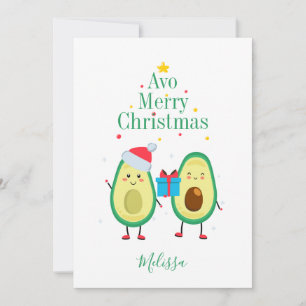 Illustration personnalisée de Joyeux Noël Avocado