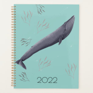 Illustration personnalisée de la baleine bleue et