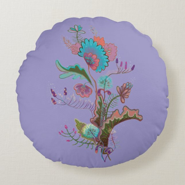 Illustration plante Coussin rond (Devant)