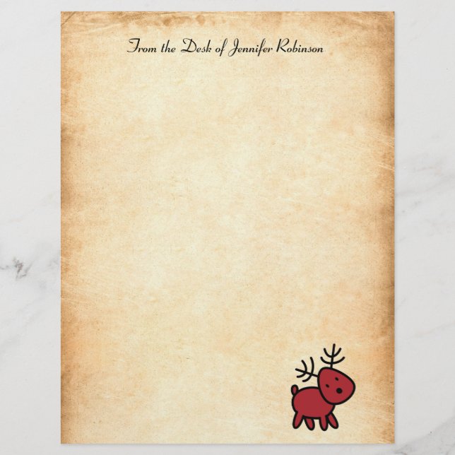 Illustration Red Christmas Reindeer (Devant)
