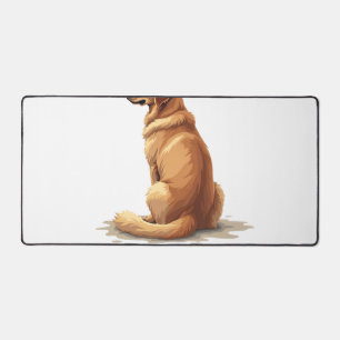Illustration Rétro de Golden Retriever Vue Arrière