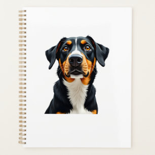 Illustration Rétro Portrait de Chien Coloré Vintag