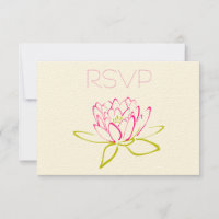 Illustration RSVP Lotus Flower / Water Lily