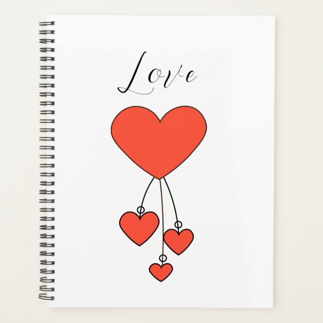 Illustration simple avec coeur écarlate Amour (Devant)