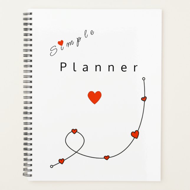 Illustration simple avec des coeurs minimalistes (Devant)