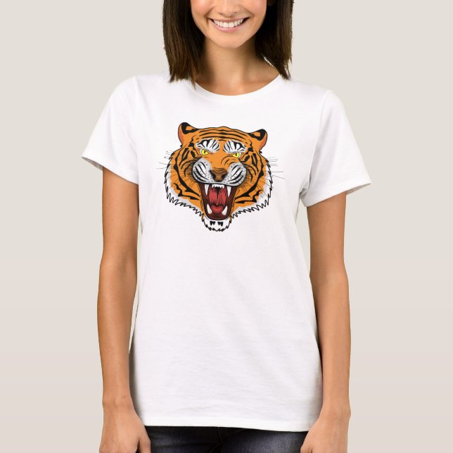 Illustration Tête de Tigre Féroce-24327 Sweat à ca (Devant)