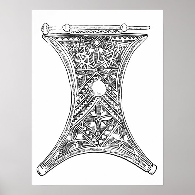 Illustration tirée à la main d'une affiche de déco (Devant)